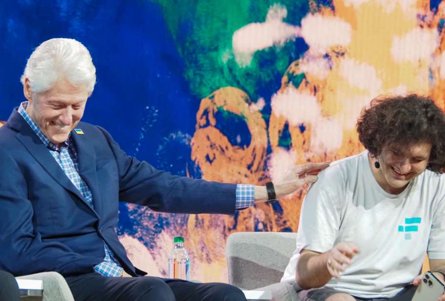 Bill Clinton with Sam Bankman-Fried