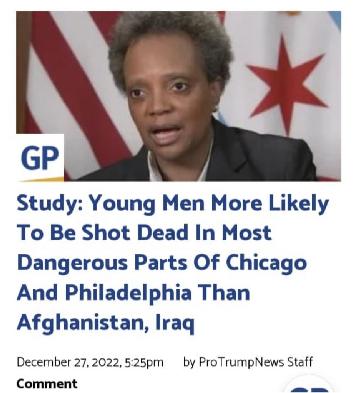 Chicago/Philly More Dangerous than Iraq