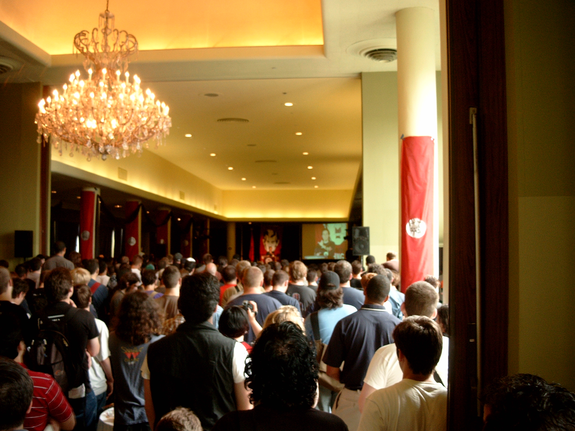 Room A during the Kevin Mitnick talk.