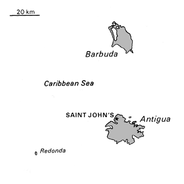 [Country map of Antigua and Barbuda]