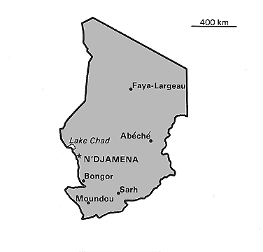 [Country map of Chad]