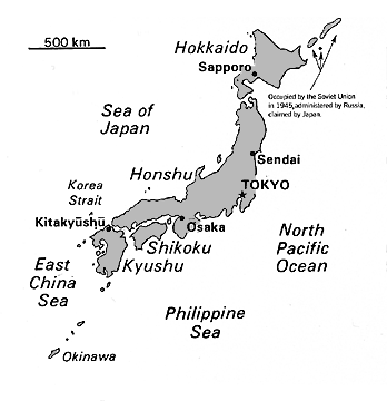 [Country map of Japan]