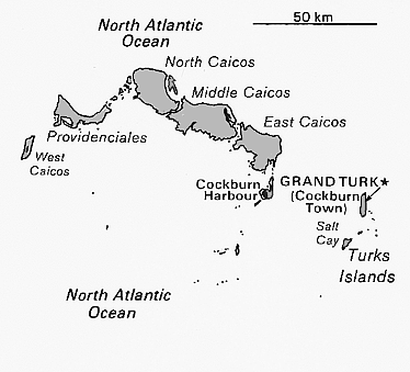 [Country map of Turks and Caicos Islands]