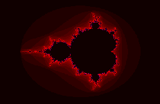 Rendering of the Mandelbrot Set, based on iteration, with nice palette