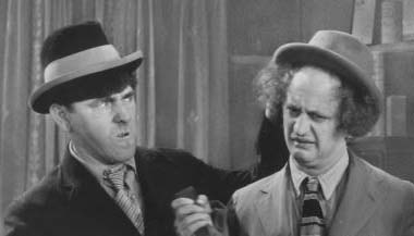 Moe and Larry of the Three Stooges