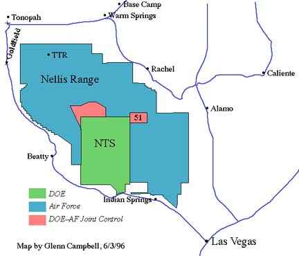 Nellis Range Map