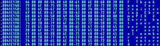 ChromaPIX v1.0fc1 Hiew screen