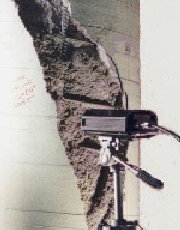 Testing damage level of a concrete column