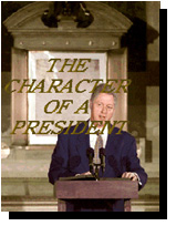 President Bill Clinton giving a speech